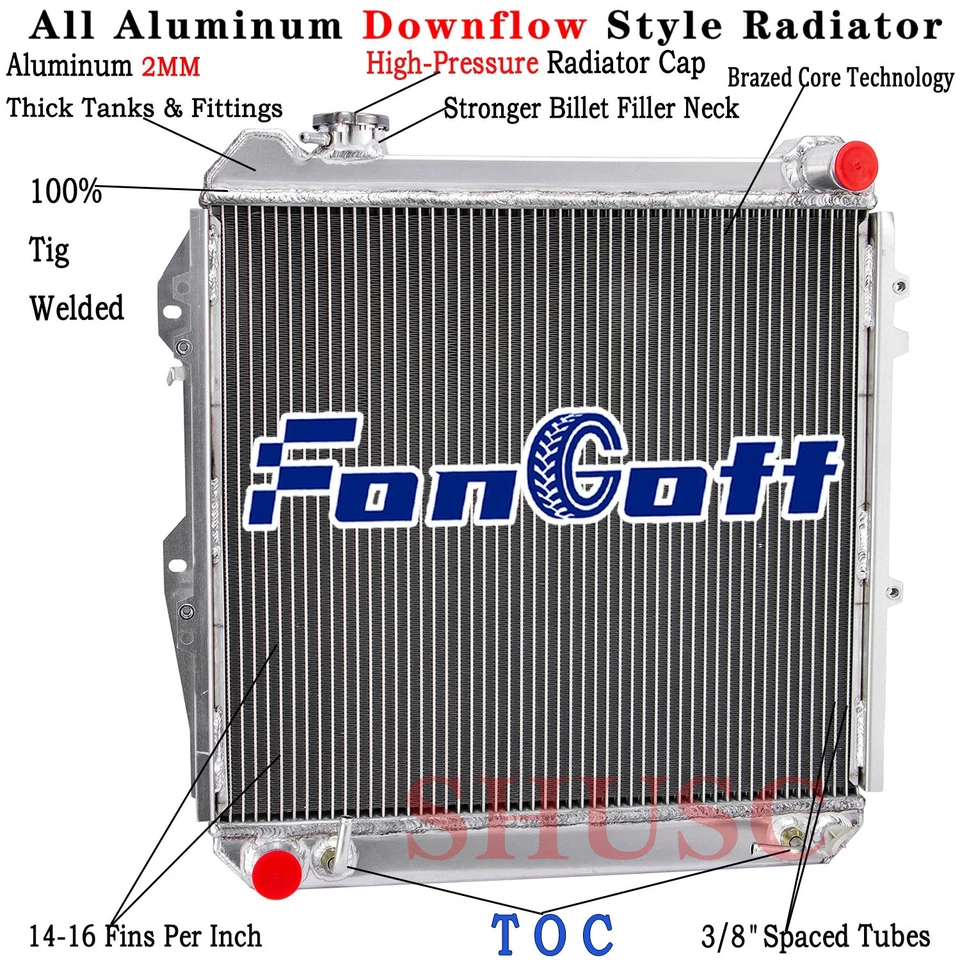 DPI50 3 Row Aluminum Radiator For 1988-1995 1992 Toyota Pickup 4Runner 3.0L V6 Foto 1 de 4