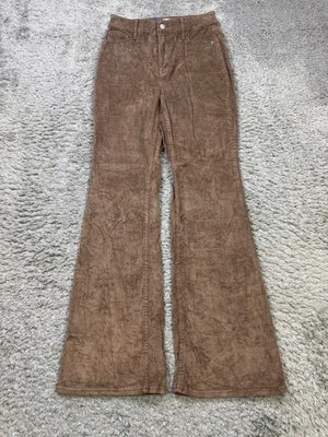 Pantalones de pana Old Navy para mujer 2 bolsillos lisos secretos acampanados tiro alto más alto Foto 1 de 4