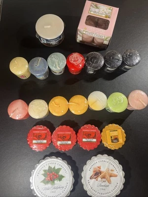 Mixed Lot of 21+ Assorted Yankee Candle Votive Sampler Tarts Tea Lights - Image 1 of 4