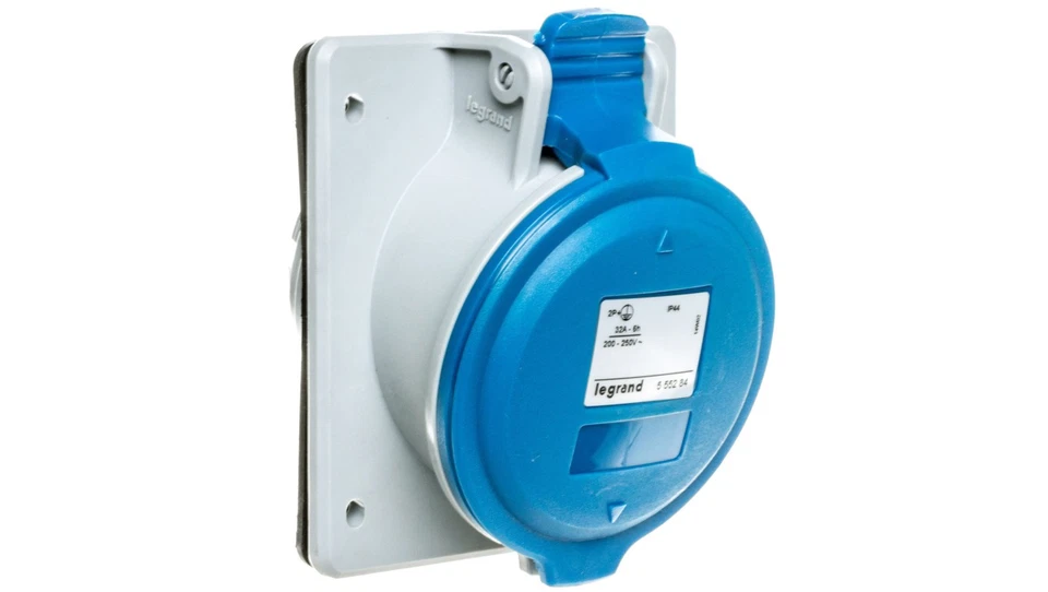 Gniazdo tablicowe 32A 3P 230V niebieskie IP44 P17 TEMPRA PRO 555284 - Image 1 of 1