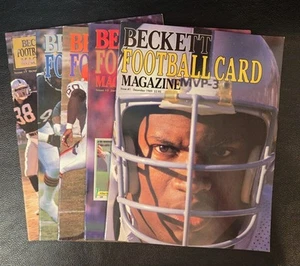 Beckett Football Card Magazine Issue #1-4, 7 Bo Jackson MINT Lot Of 5 - Picture 1 of 7