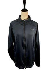 Nike Jacket Womens XL Black Full Zip Fit Dry Lightweight Athletic Running - Picture 1 of 11