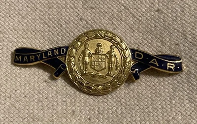 JE Caldwell State of Maryland DAR Daughters of the American Revolution Pin - Image 1 of 4