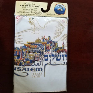 Camiseta De Colección Arca de Noé Arte de la Tierra Blanca Camiseta Jerusalén y Paloma Talla XXL - Imagen 1 de 5