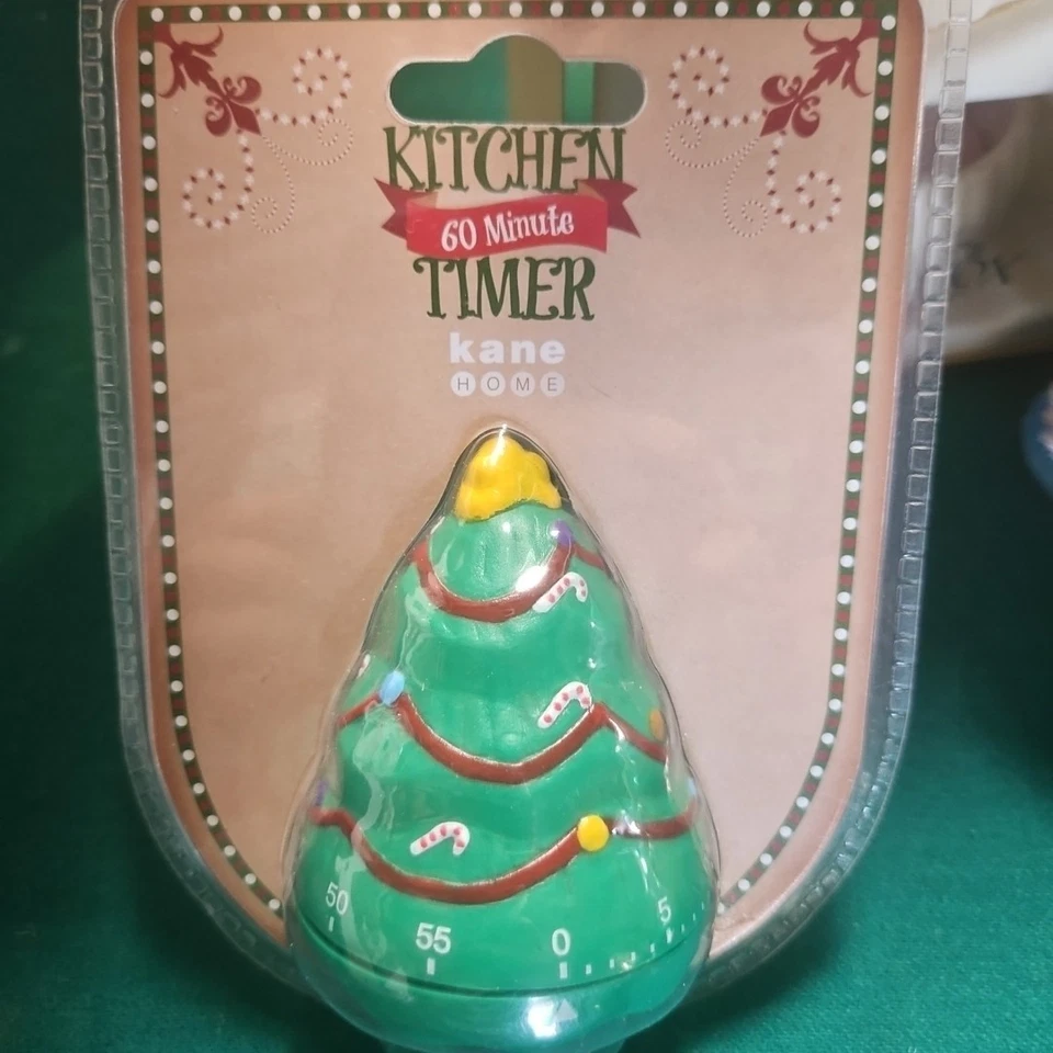 Christmas Tree Kitchen Timer Decorative 60 minutes by Kane Home New - Image 1 of 2