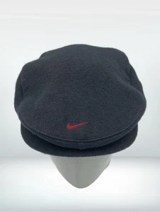 Vintage Nike Tiger Woods Wool Hat Golf Center Mini Swoosh Cabbie Newsboy Sz L - Picture 1 of 8