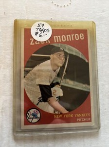 1959 Zack Monroe New York Mets Topps Baseball Card #108