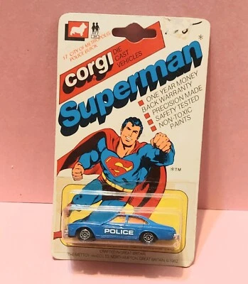 Vintage 1982 Corgi Juniors Superman City of Metropolis Police Buick Regal Rare + - Image 1 of 3