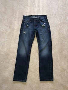 Aeropostale Essex Straight Leg Jeans Blue Pants Medium Wash Mens 28x30 vtg euc - Picture 1 of 24
