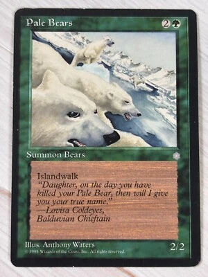 MTG Pale Bears Ice Age Near Mint Regular Vintage Old School Magic - Image 1 of 2