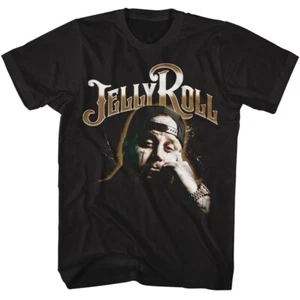 Jelly Roll T-Shirt Mens THINKER Country Singer Music Winner New Black Cotton - Picture 1 of 3