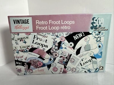 全新 PUZZLE 复古 Kelloggs 复古 Froot Loops 500 件 11 英寸 x 18 英寸 Karmin — 第 1/3 张图片