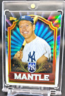 Mickey Mantle RARE REFRACTOR HOLO WITH CASE YANKEES HOF