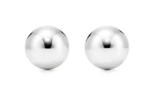 Tiffany & Co. HardWear Women's Sterling Silver Sparkling Round Stud Ball Earring - Picture 1 of 9