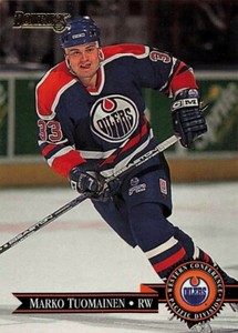 1995-96 Donruss Oilers Hockey Card #56 Marko Tuomainen