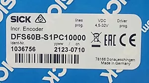 SICK DFS60B-S1PC10000 INCREMENTAL ENCODER 4.5-32VDC TTL/HTL PROGRAMMABLE 8PINM12 - Picture 1 of 3
