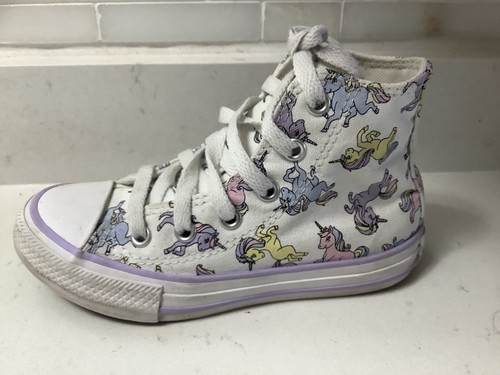 Converse Sneakers alte Chuck Taylor All Star Unicorn taglia 11 INDOSSATE POCHE VOLTE