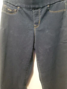 Nine West Women's Size 6 Blue Pull On Dark Wash Stretch Jeggings 28x27 - Picture 1 of 6