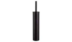 matt Black slimline round Toilet Brush and Holder stainless steel - Picture 1 of 2