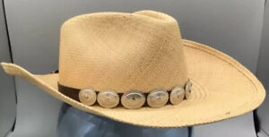 VINTAGE Stetson Lady SHANTUNG Cowboy Hat Silver Concho Hatband EUC 