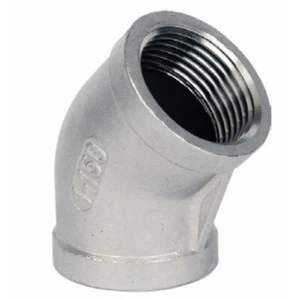 Elbow 45° Degree Female Stainless Steel Pipe Fitting 1/8" - 4" Rated 150LB - Picture 1 of 30
