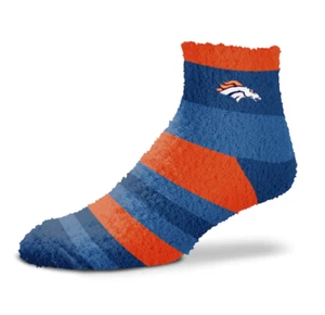 Denver Broncos Rainbow Stripe Fuzzy Soft Schlafsocken - Bild 1 von 1