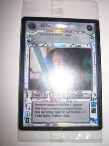 CCG STAR WARS RARE SEALED OBI-WAN WITH LIGHTSABER HOLOFOIL DECIPHER BOX TOP 2000 - Picture 1 of 2