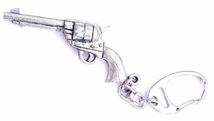 Pistol Handcrafted from Solid Pewter In the UK Key Ring - Picture 1 of 3