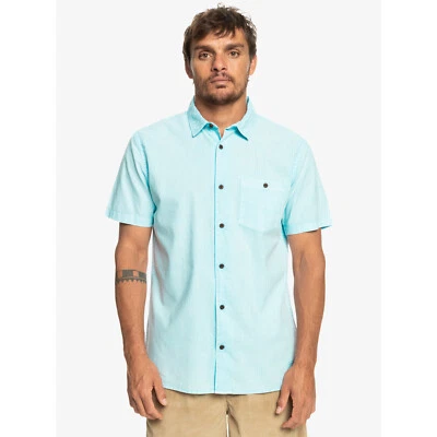 Camisa Quiksilver Bolam Ss Azul Celestial 2023 Nueva 100% Algodón Orgánico Foto 1 de 3
