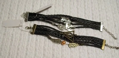 Conjunto de colar gargantilha New York & Company prata bronze asa de coruja pássaro âncora música - Imagem 1 de 4