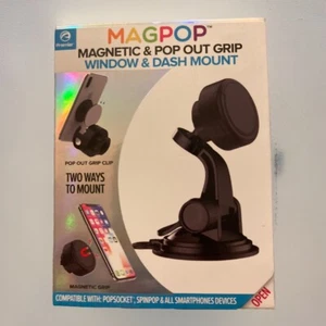 MAGPOP Magnetic & Pop Out Grip Window & Dash Mount & POP SOCKETS POP GRIP - Picture 1 of 5
