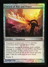 MTG 1x Foil SWORD OF WAR AND PEACE New Phyrexia