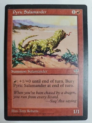 MTG Magic The Gathering Card Pyric SalamanderSummon Salamander Red Mirage - Image 1 of 2