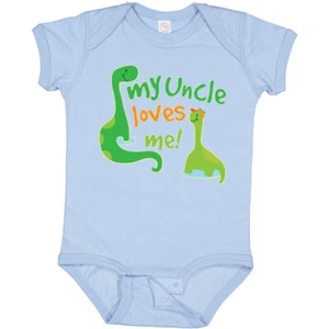 Inktastic My Uncle Loves Me Baby Bodysuit Kids Family One-piece Infant Creeper - Picture 1 of 14