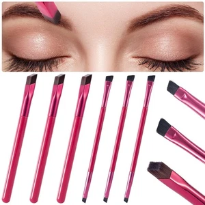 NEW 6 PCS Angled Eyebrow Brushes PAGOW Three-Dimensional Makeup Brush Pink Eyes - Picture 1 of 8