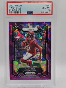2023 Prizm Tank Dell #341 Purple Ice /225 Texans Rookie PSA 10 RC - Picture 1 of 2