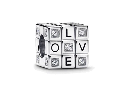 Cubo de juguete móvil encanto ajuste pandor pulsera collar plata de ley 925 Foto 1 de 3