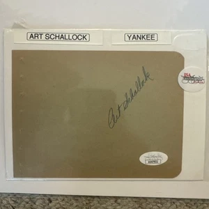 Art Schallock Autographed Index Card 3x5 1951-55 NY Yankees, JSA Certified - Picture 1 of 2