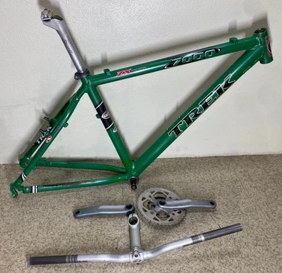 Cuadro de bicicleta de montaña Trek 7000 ZX 18" 26" disco o llanta freno rígido hecho a mano EE. UU. Foto 1 de 4