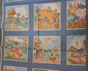 VTG cotton fabric NURSERY RHYMES 1 1/2 YARDS (52 In) Jack & Jill * Humpty Dumpty - Picture 1 of 3