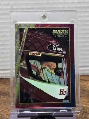 1994 BILL ELLIOTT MAXX RACING PREMIER PLUS PROMO FOIL TRADING CARD! MINT CONDITI - Image 1 of 2
