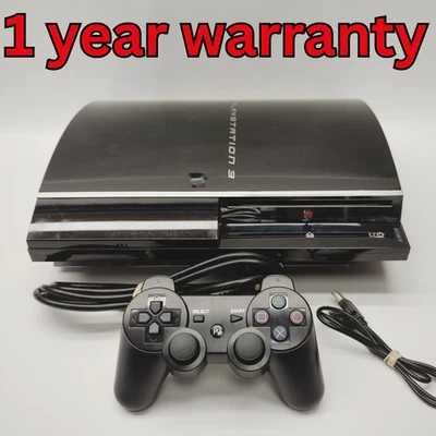 Sony Playstation 3 PS3 60GB Backwards Compatible Console Plays PS2 PS1 Warranty - Image 1 of 4