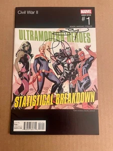 Civil War II #1 Hip Hop Team Captain Variant SIGNED Bendis Dodson Marvel 2016 - Picture 1 of 1