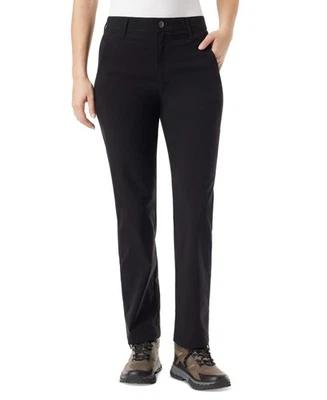 Bass Outdoor Comfort-Fit Anywhere Pants Women's 0 Black Beauty Solid Mid Rise~ - Image 1 of 4