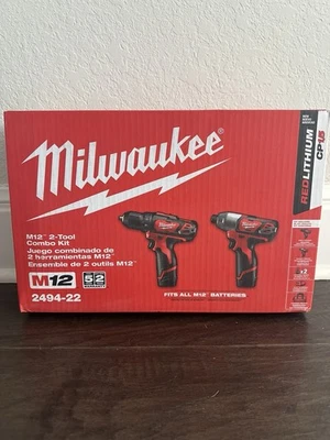 Milwaukee 3497-22 - M12 FUEL 12V 2-Tool Combo Kit (Hammer Drill & Impact Driver) - Image 1 of 4