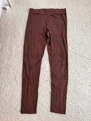 Brown Leggings with Faux Suede From H&M Size 16 Divided Worn Once - Image 1 of 4