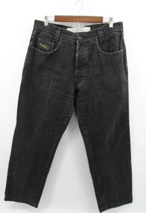 Jeans Diesel Para Hombre 36 Negro Sillín Botón Mosca Hecho en Italia Años 90 Denim De Colección - Imagen 1 de 14