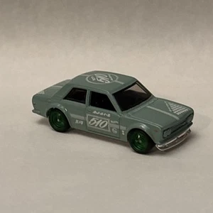 2021 Hot Wheels Datsun Bluebird 510 Seafoam Green Wheel Swap Green Wheels - Picture 1 of 3