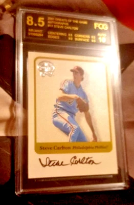 Steve Carlton 2001 Greats of rhw Game auto PSA 8.5 - Image 1 of 2