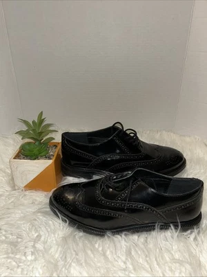 Jeffrey Campbell Women's Moyra Wingtip Oxford Black Leather Size 9.5 - Image 1 of 4